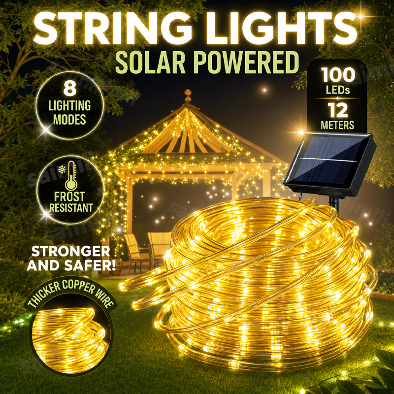 Outdoor Lighting For Christmas - LED String Lights Garden Outdoor Solar
