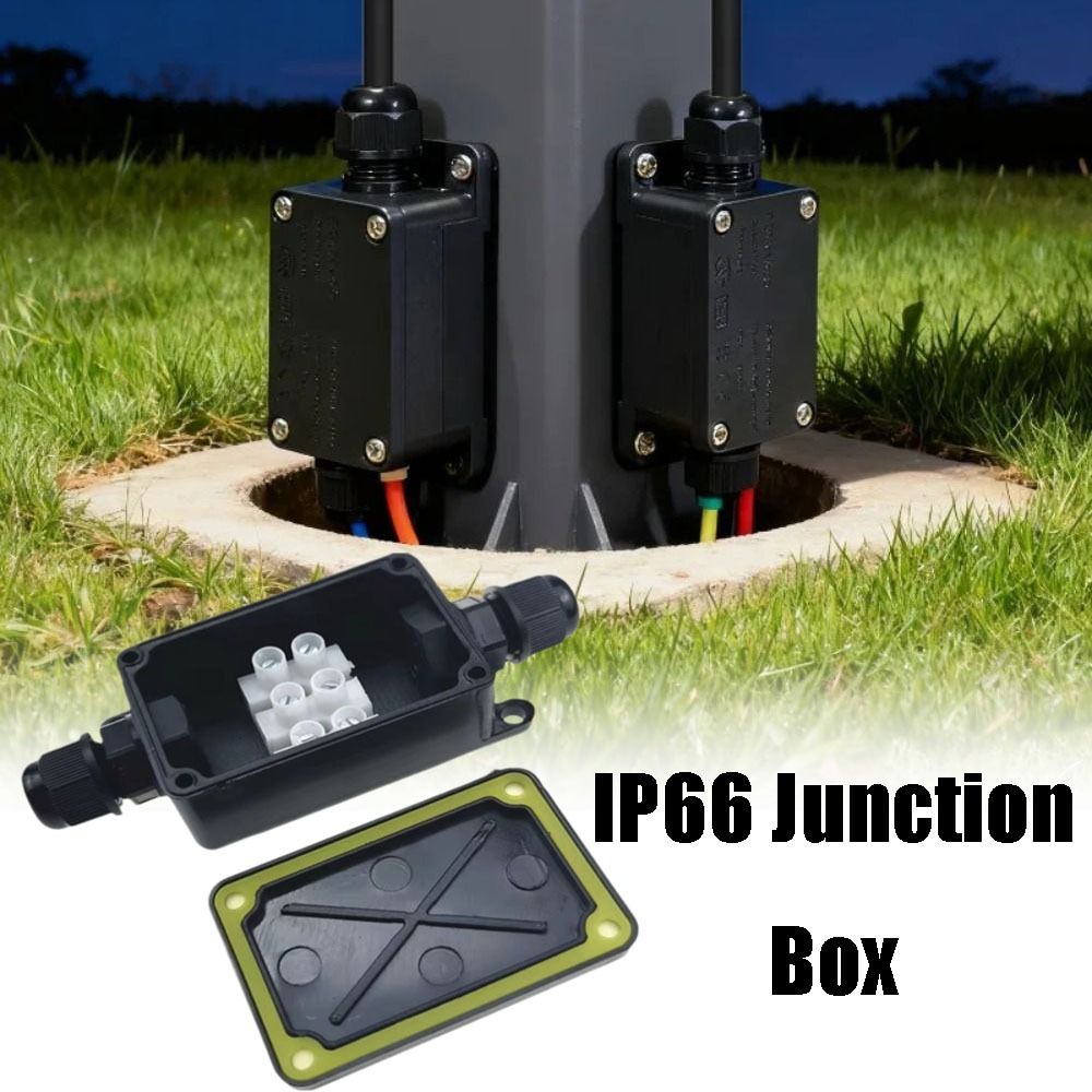 Outdoor Lighting Junction - Durable IP66 Junction Box Waterproof 2-Way