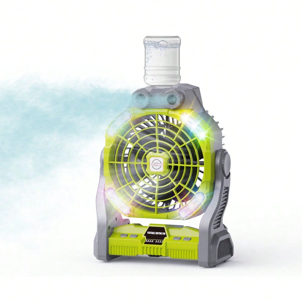 Outdoor Lighting Nz - Camping Fan With Mister Rechargeable |