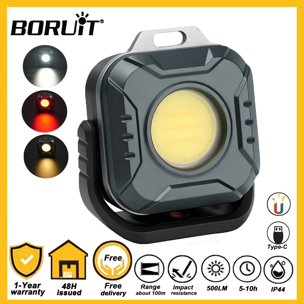 Zinc Outdoor Lighting - BORUiT Mini LED Working Light Multifunctional