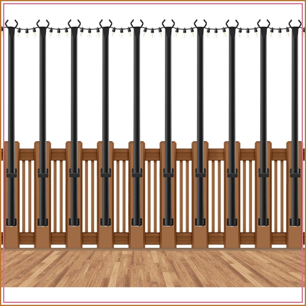 String Light Bistro - 5Ft String Light Poles for Outdoor