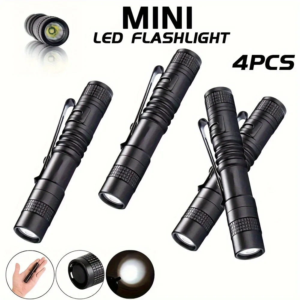 Zinc Outdoor Lighting - 1-4PCS Mini Portable LED Pen Light