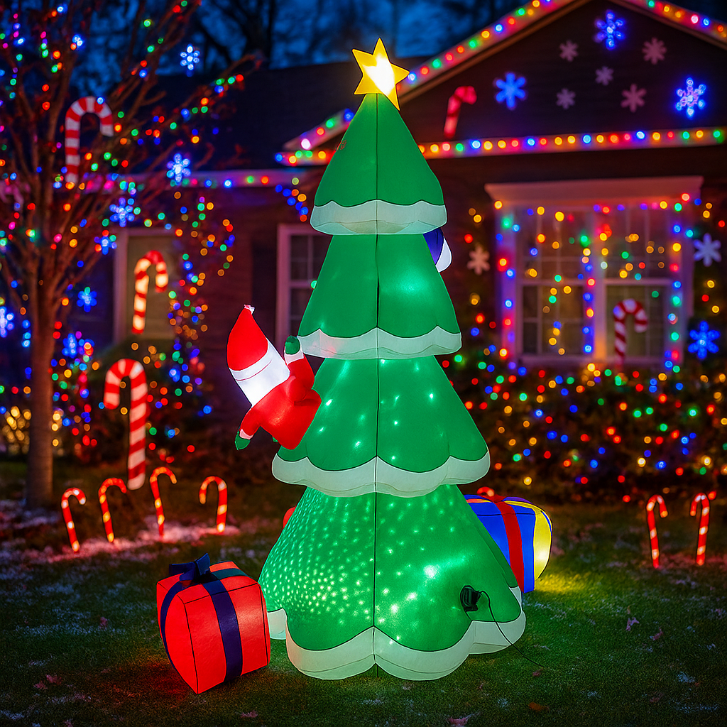 2.1M/6.8FT Christmas Tree Snow – Outdoor Lighting For Christmas recenzja i cena