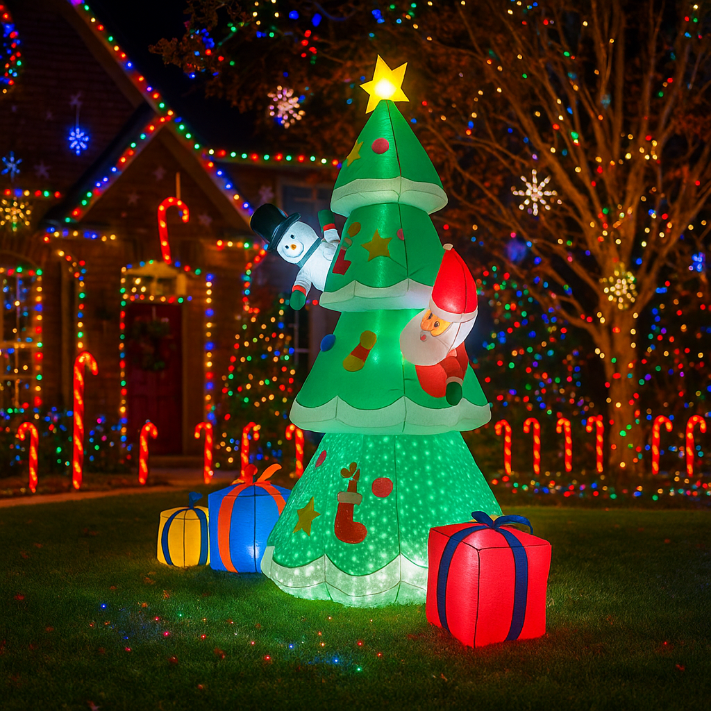 2.1M/6.8FT Christmas Tree Snow – Outdoor Lighting For Christmas recenzja i cena