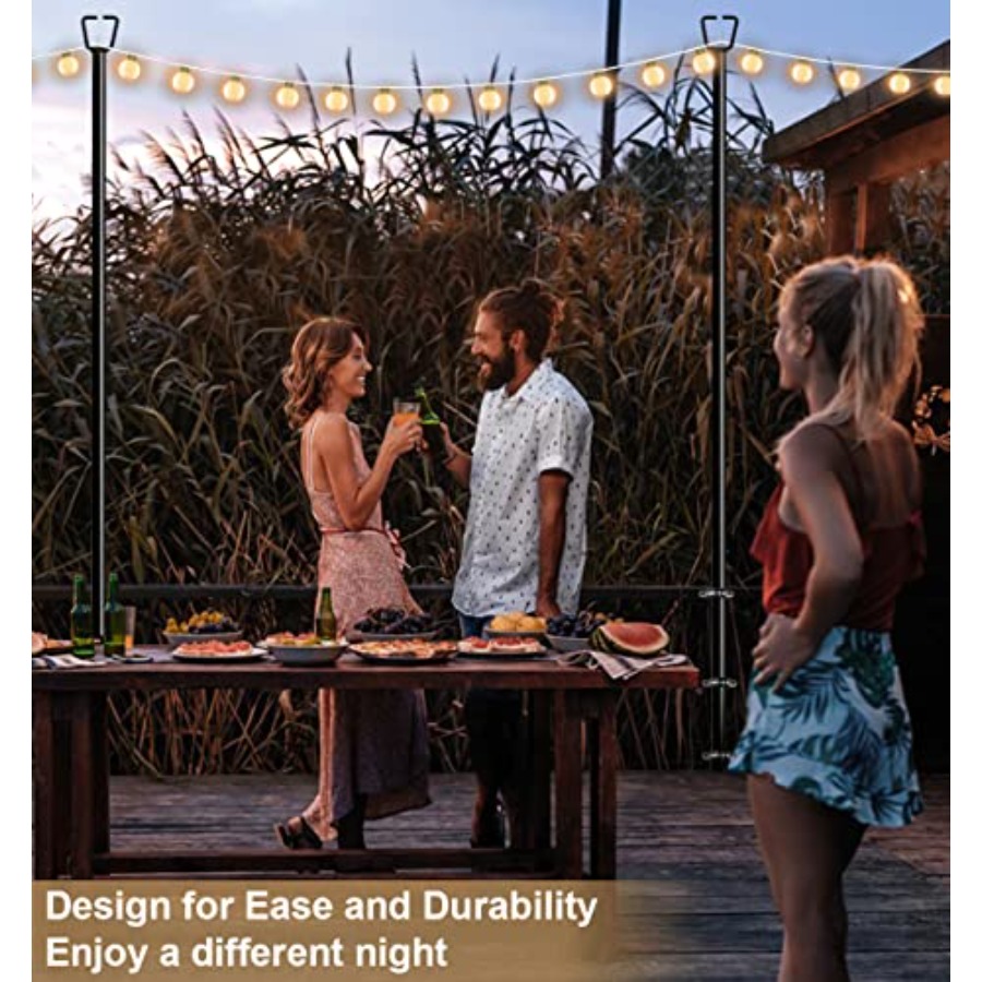 10Feet Deck String Light Poles – String Light Bistro recenzja i cena