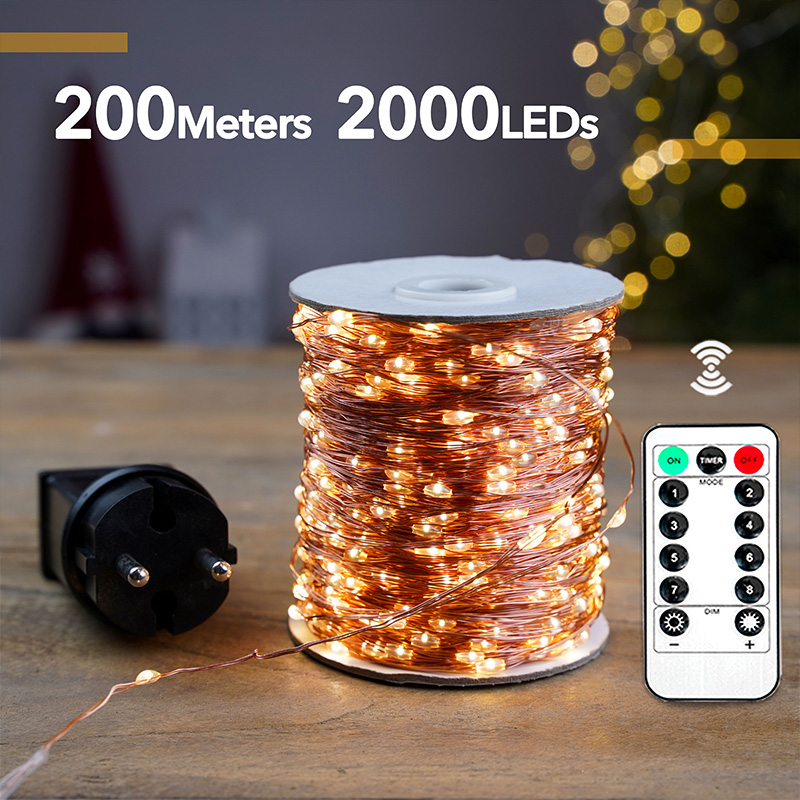 160M 1600LEDs Copper Wire Wate – Outdoor Lighting No Wiring recenzja i cena