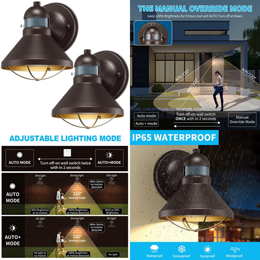 2 Pack Motion Sensor Outdoor L – Wall Lighting Outdoor recenzja i cena