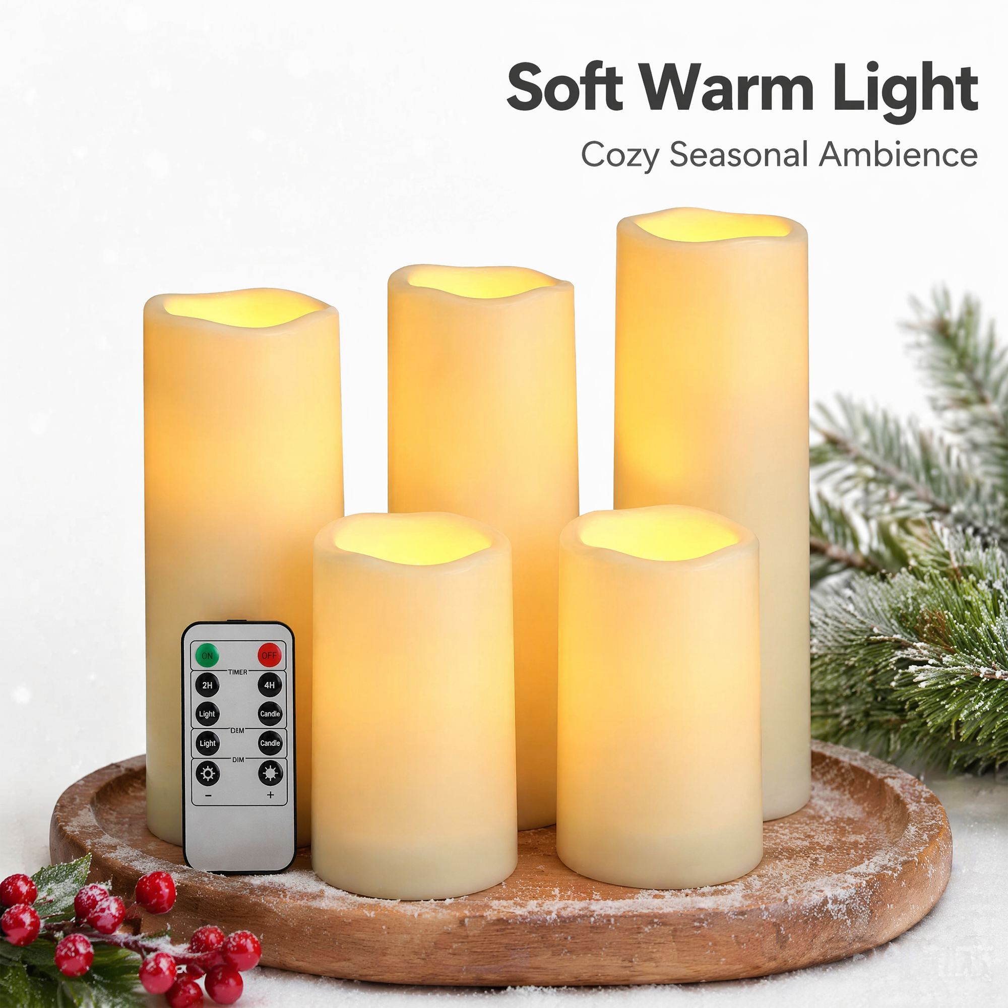 Flameless LED Pillar Candle Wa – Outdoor Lighting For Christmas recenzja i cena