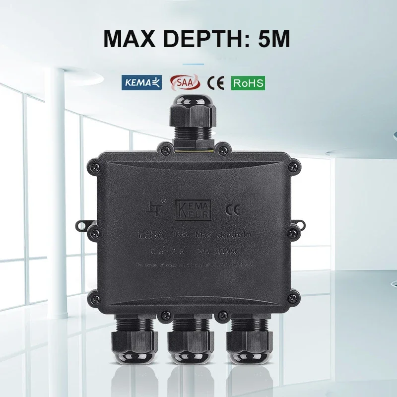 4Way 1In3Out IP68 Waterproof 4 – Outdoor Lighting Junction recenzja i cena