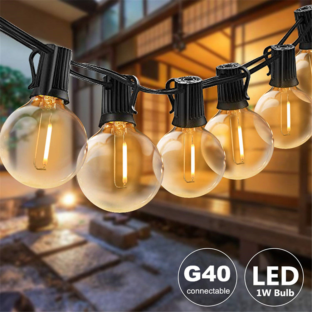 25FT/50FT G40 Clear Globe Bulb – String Light Bistro recenzja i cena
