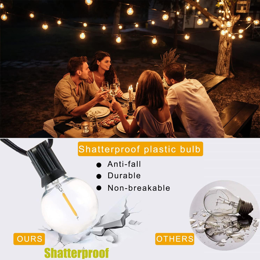 25FT/50FT G40 Clear Globe Bulb – String Light Bistro recenzja i cena