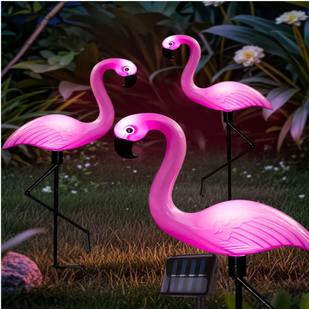 3Pcs Solar Powered Flamingo Gr – Outdoor Lighting Manufacturers recenzja i cena
