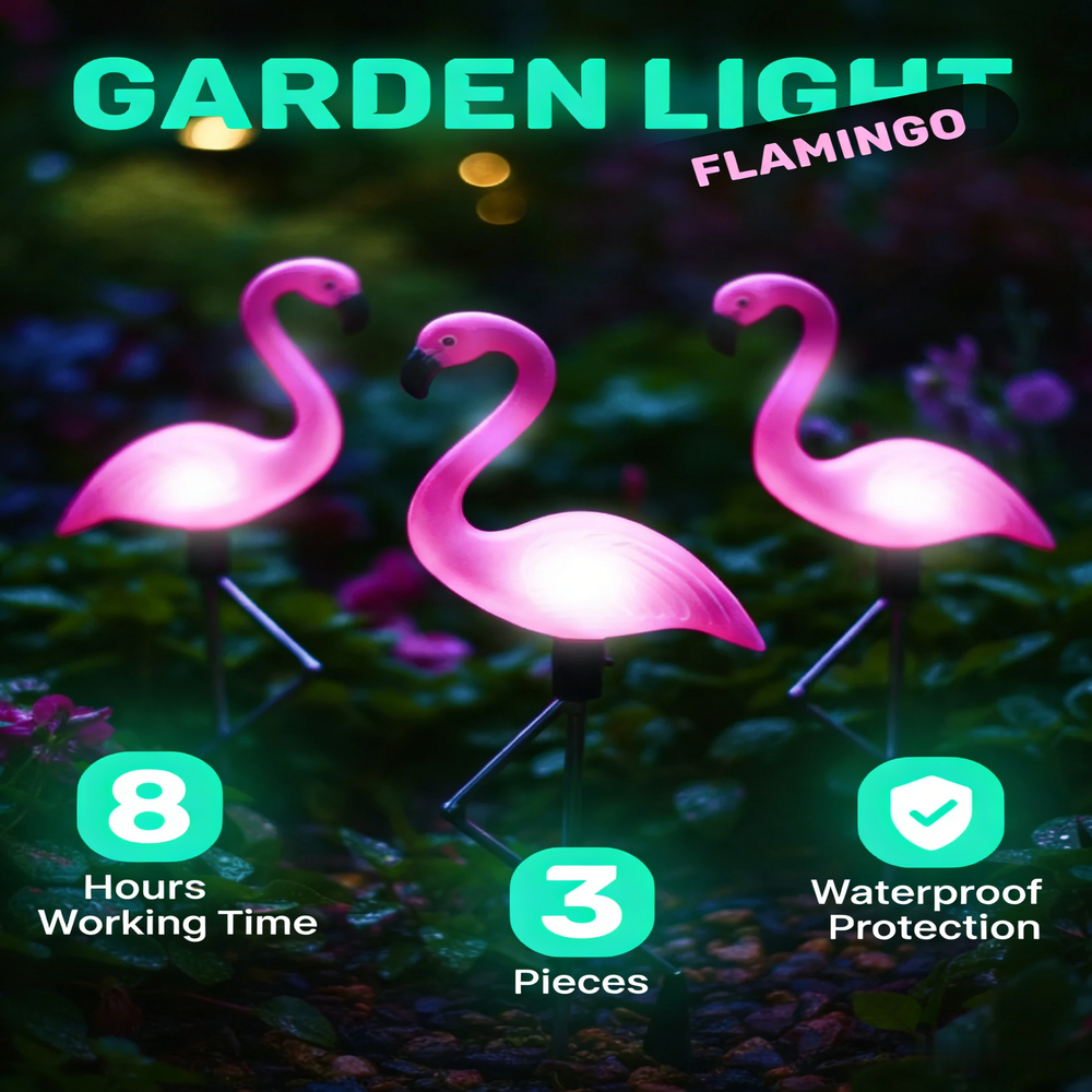 3Pcs Solar Powered Flamingo Gr – Outdoor Lighting Manufacturers recenzja i cena