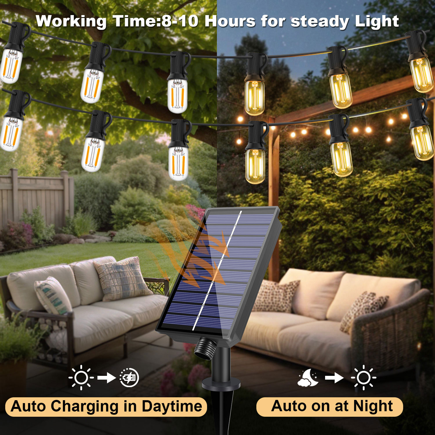 LED T22 Solar String Lights 8  – String Light Bistro recenzja i cena