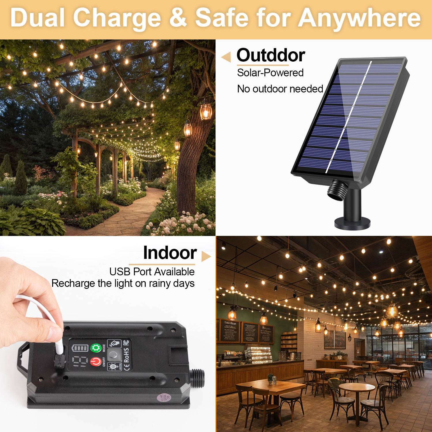 LED T22 Solar String Lights 8  – String Light Bistro recenzja i cena