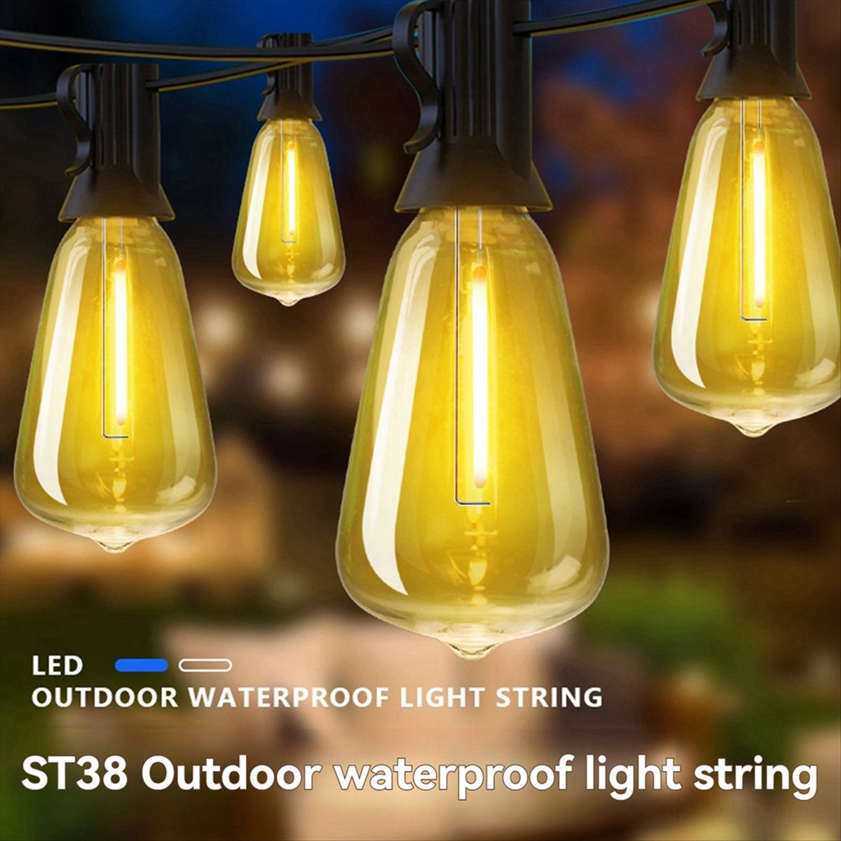 Top ST38 LED Light String Pati – String Light Bistro recenzja i cena