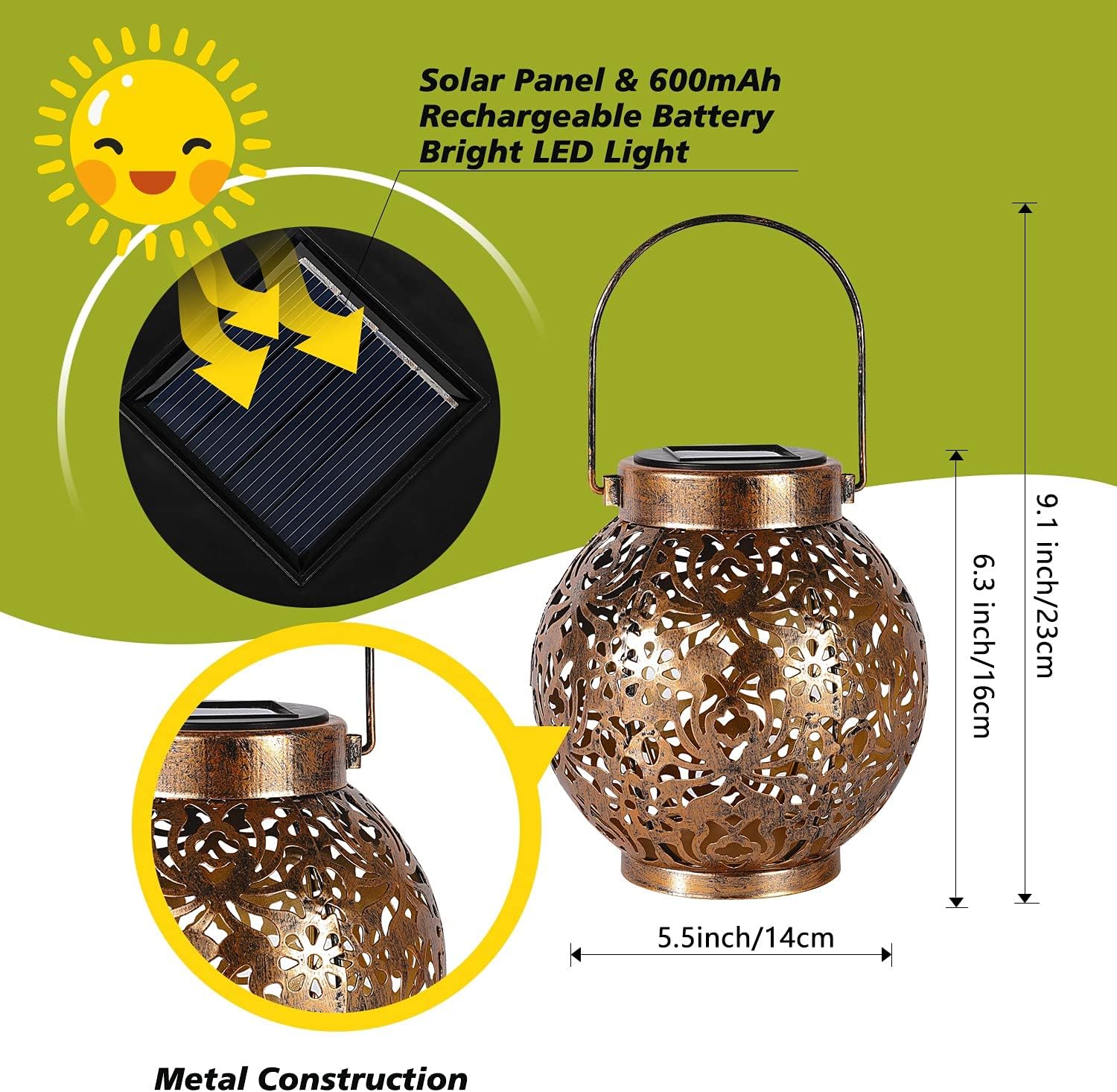 1-6PCS Moroccan Solar Lanterns – Outdoor Lighting Wire recenzja i cena