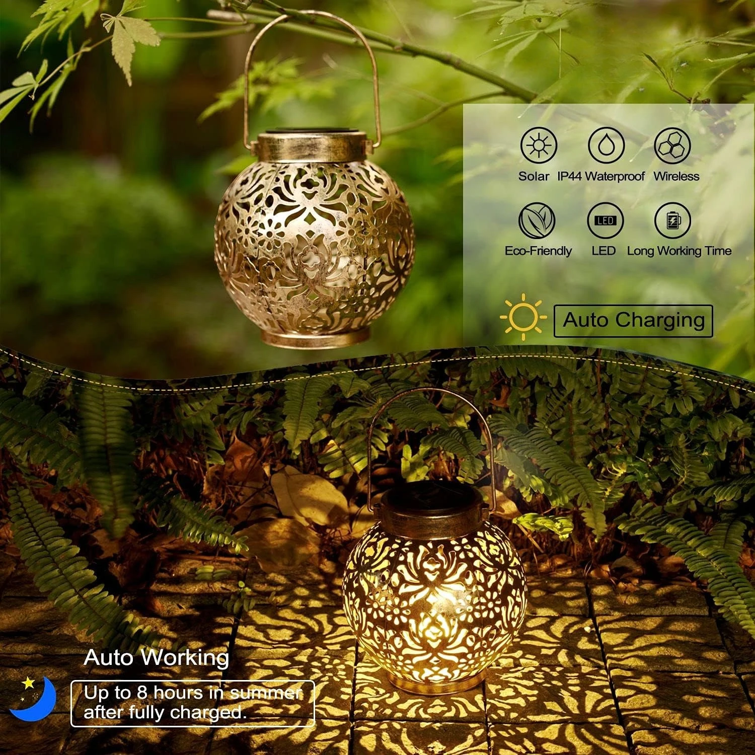 1-6PCS Moroccan Solar Lanterns – Outdoor Lighting Wire recenzja i cena