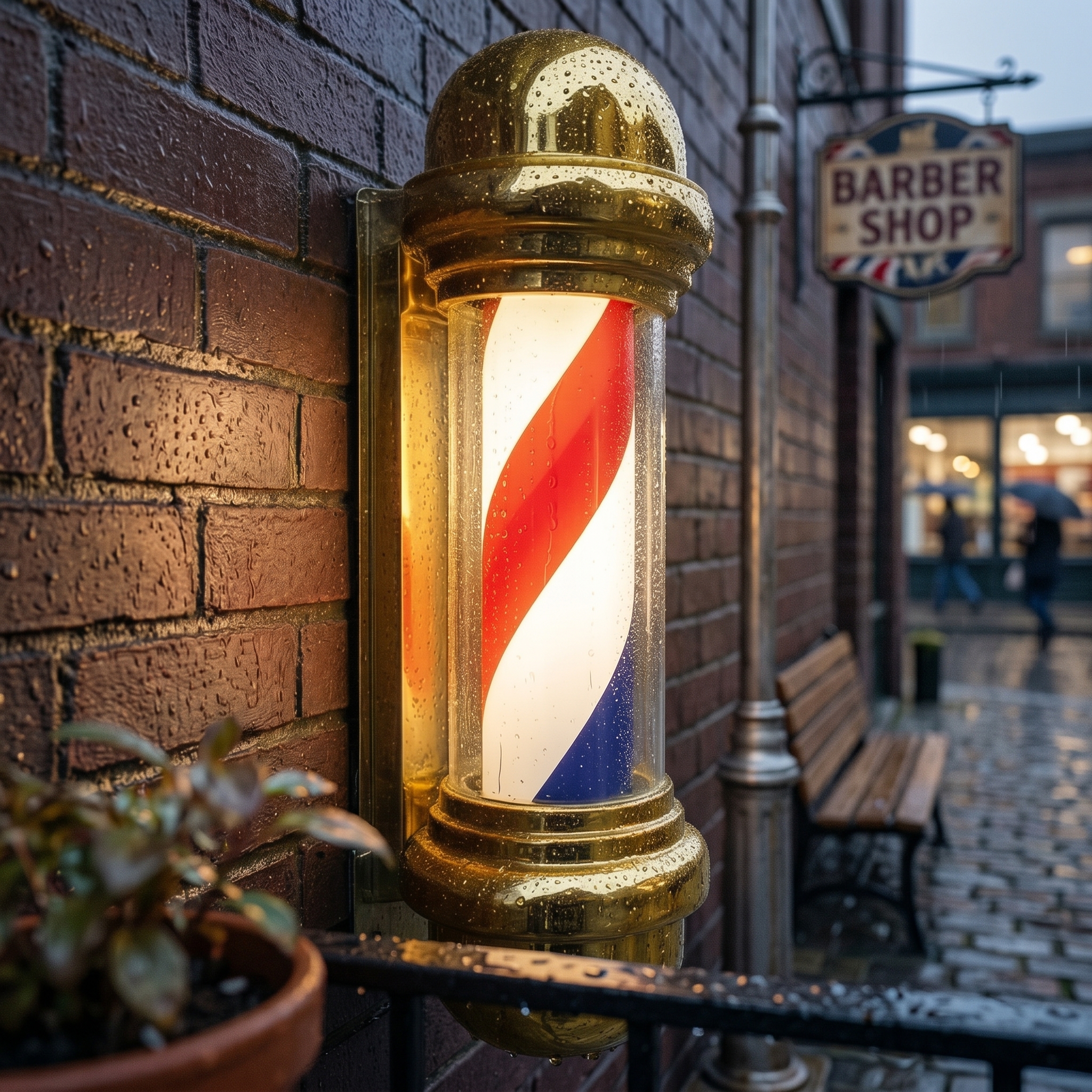 LED Barber Pole Transparent Co – Wall Lighting Outdoor recenzja i cena