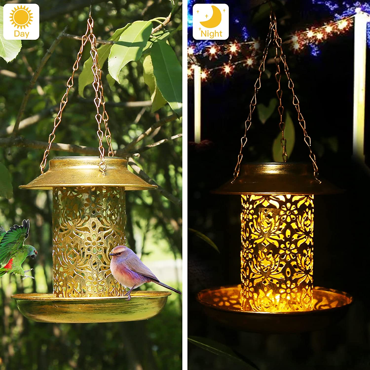 Solar Bird Feeder Metal Outdoo – Outdoor Lighting Backyard Ideas recenzja i cena