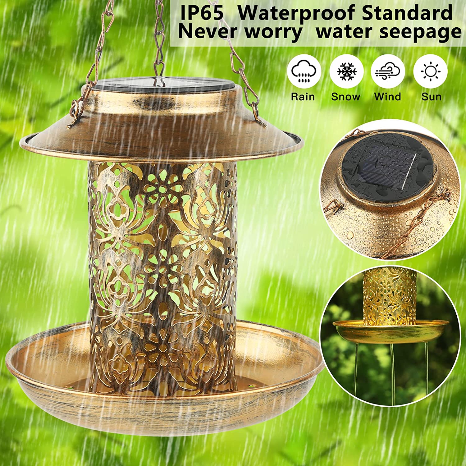 Solar Bird Feeder Metal Outdoo – Outdoor Lighting Backyard Ideas recenzja i cena