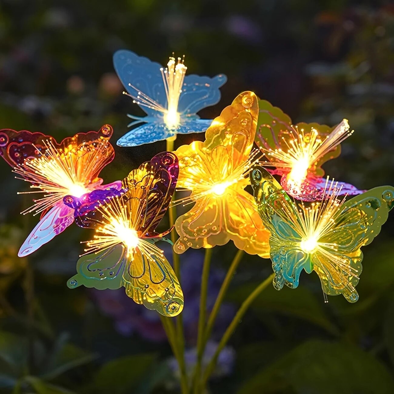1PC 6-Head LED Solar Fiber Opt – Outdoor Lighting Yard Ideas recenzja i cena