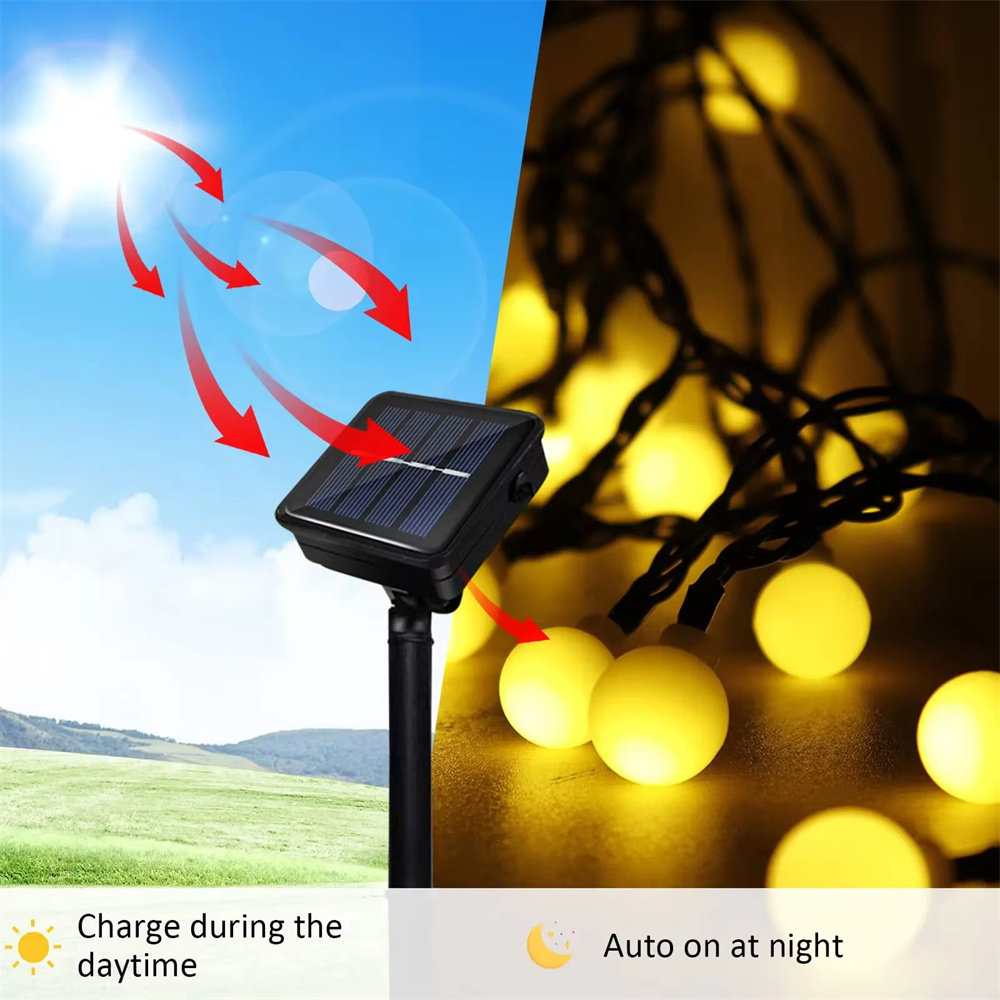 100 LED Frosted Globe Solar St – Outdoor Lighting For Christmas recenzja i cena