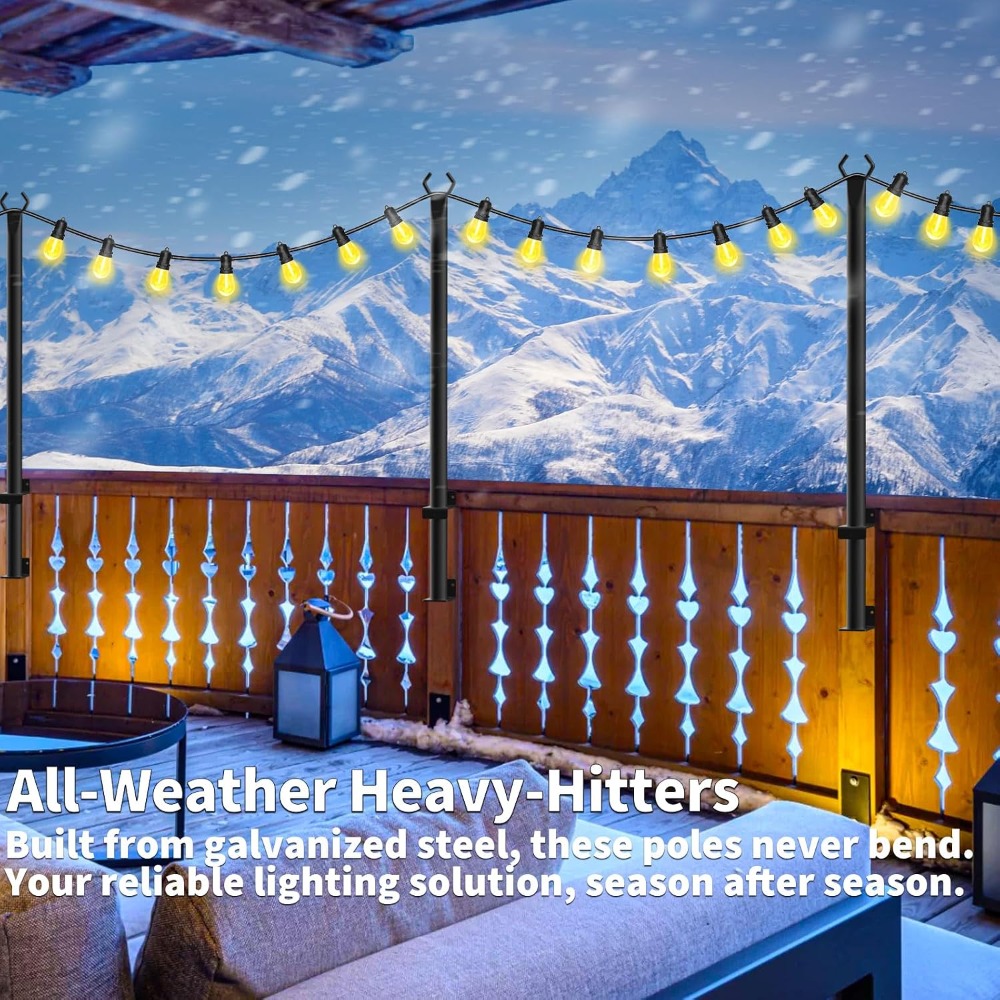 5Ft String Light Poles for Out – String Light Bistro recenzja i cena