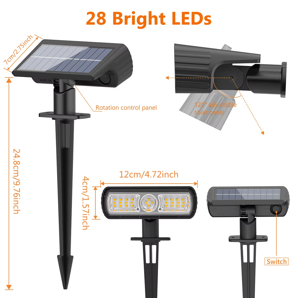4 Pack Solar Landscape Spot Li – Wall Lighting Outdoor recenzja i cena