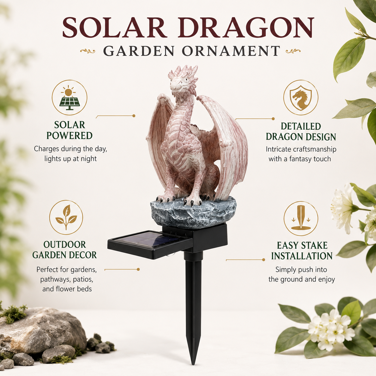 Solar Powered Dragon Garden St – Outdoor Lighting Company recenzja i cena