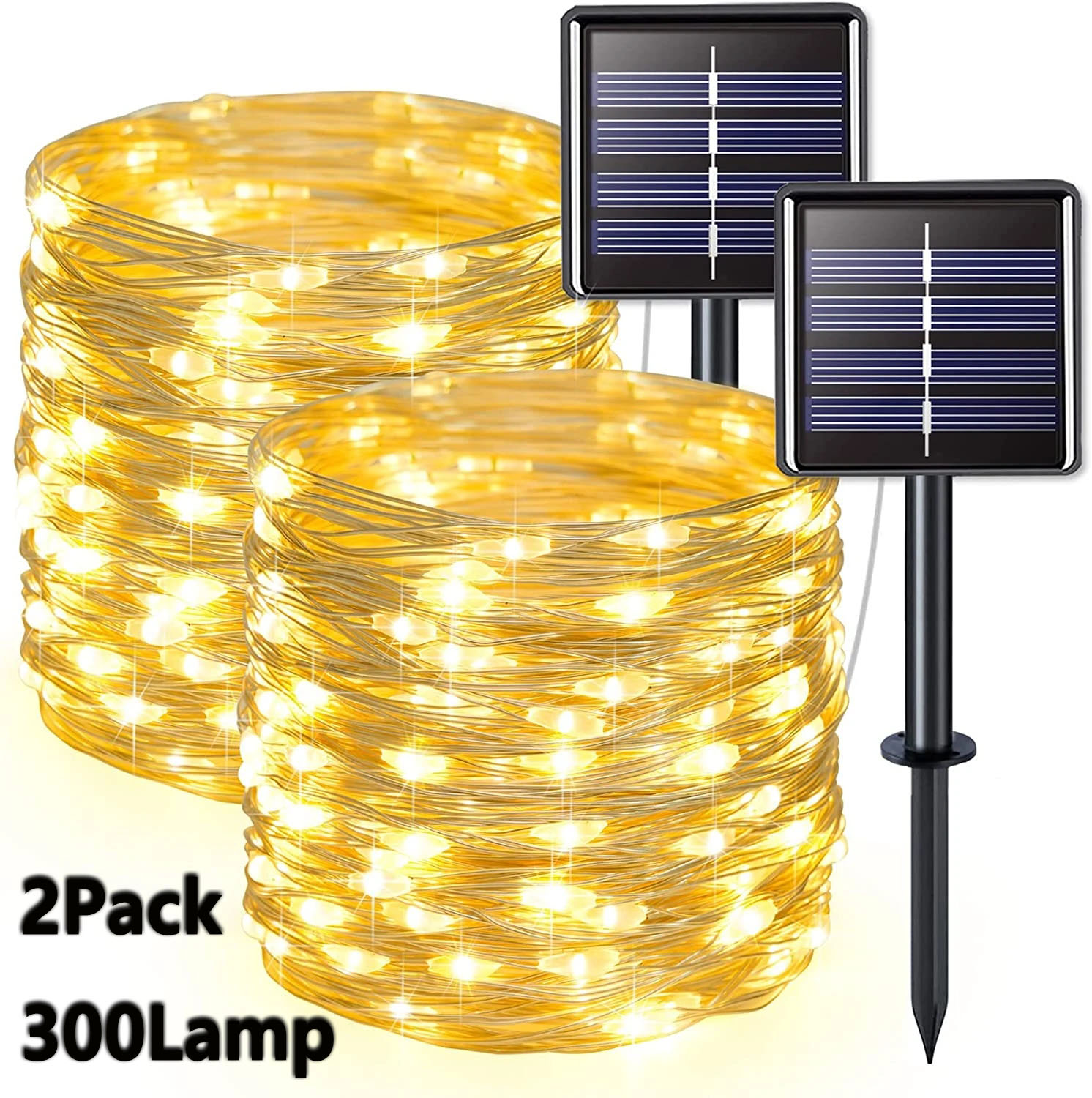 2 Pack Solar Fairy Lights 300L – Outdoor Lighting No Wiring recenzja i cena