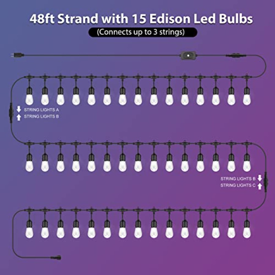 144Ft 3x48ft Multicolor Outdoo – String Light Bistro recenzja i cena