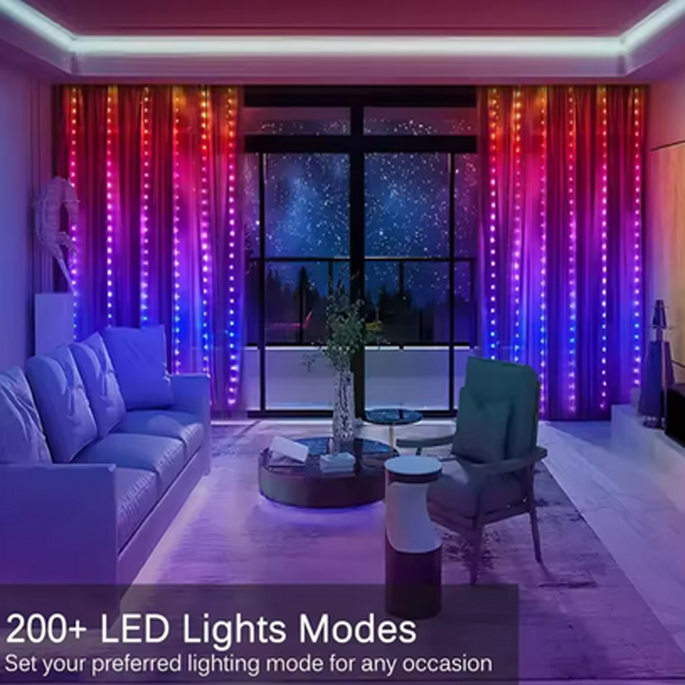 3M RGB Smart LED Curtain Light – Outdoor Lighting For Christmas recenzja i cena