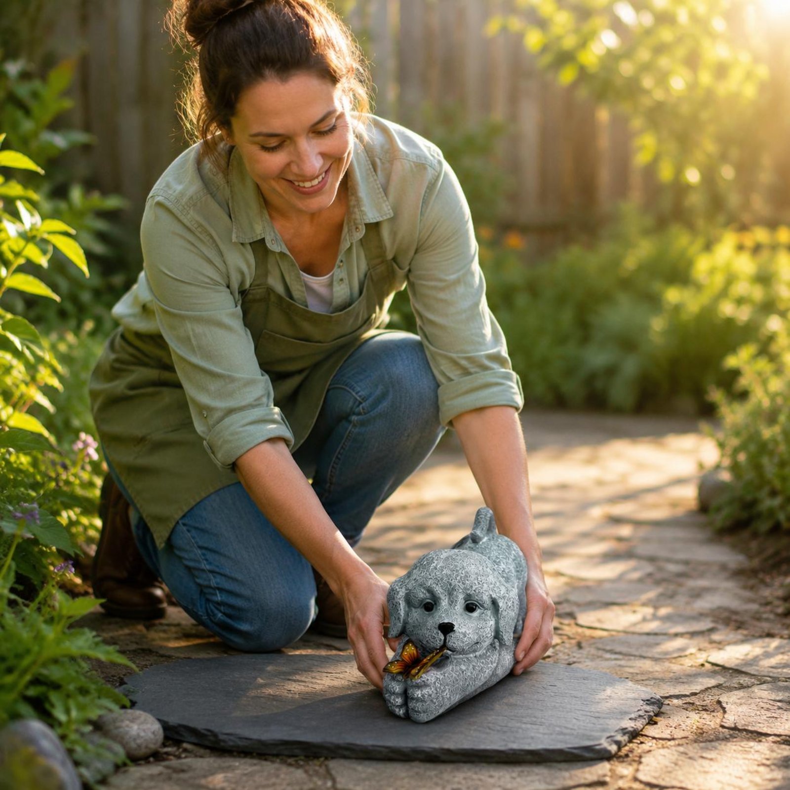 Solar Dog Statue Resin Craft S – Outdoor Lighting Wire recenzja i cena