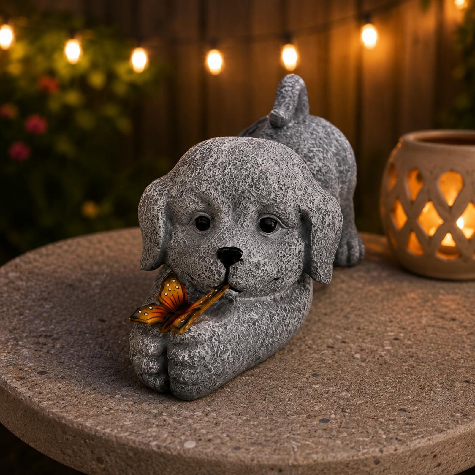 Solar Dog Statue Resin Craft S – Outdoor Lighting Wire recenzja i cena