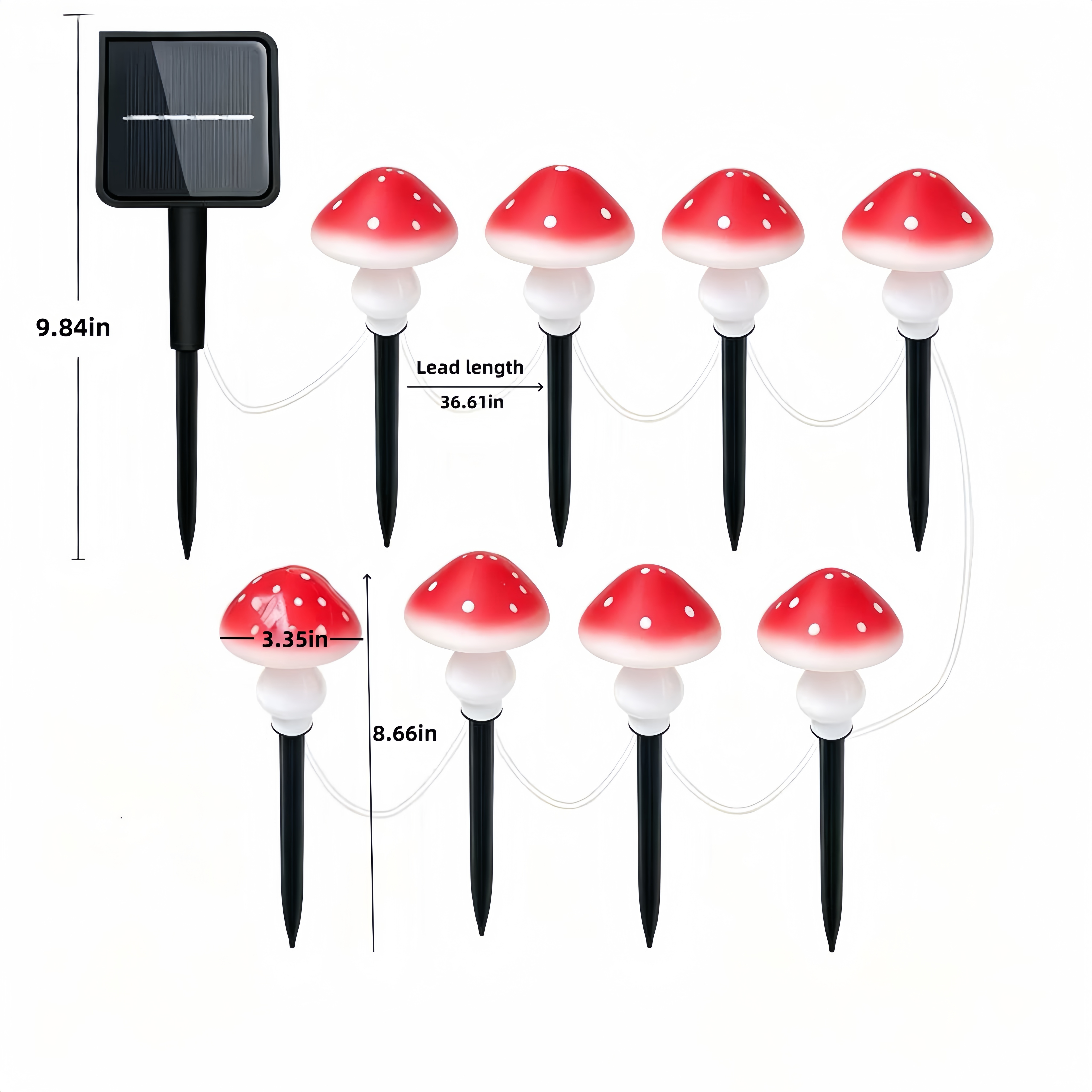 Solar Mushroom String Lights W – Outdoor Lighting For Christmas recenzja i cena
