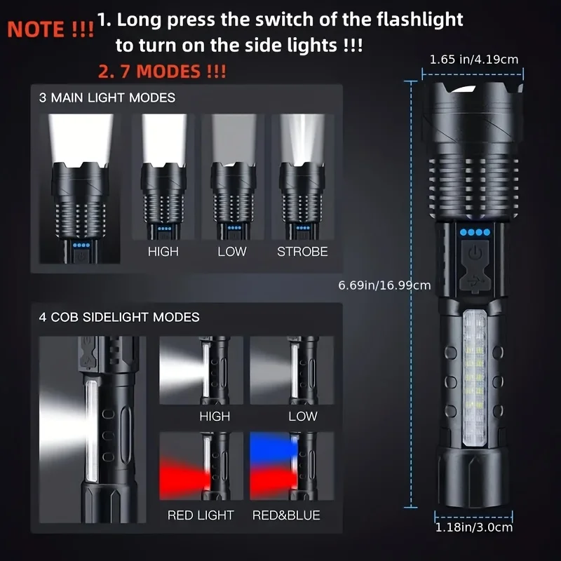 Powerful LED Flashlight Batter – Outdoor Lighting Globes recenzja i cena